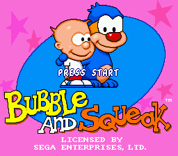 Bubble and Squeak Title Screen